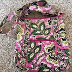 Vera Bradley Floral Pink and Green Crossbody Bag